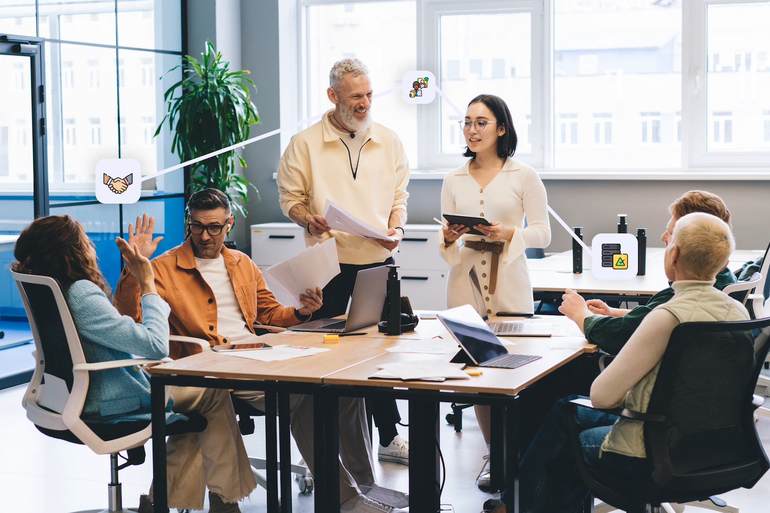 Business meeting in a modern office